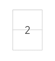 A1 Etiket Lazer Etiket tw-2102 100 A4 Sayfa Lazer Etiket 210 x 148 mm Boyutunda 1 A4 Sayfada 2 Etiket