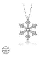SWAROVSKİ TAŞLI KAR TANESİ 925 AYAR GÜMÜŞ KOLYE