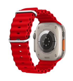 Microsonic Apple Watch Series 7 45mm Kordon Ocean Band Kırmızı