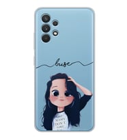 Samsung Sweet Girl Tasarımlı Şeffaf Telefon Kılıfı