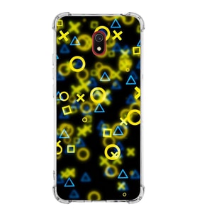 Xiaomi Redmi 8A Köşe Korumalı Antişok Kapak Semboller Tasarımlı Şeffaf Silikon Kılıf