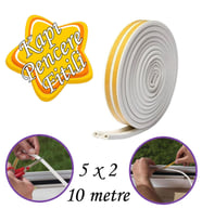 5x2=10 Metre Kapı Pencere Bandı Beyaz Fitili Yapışkanlı Soğuk Izolasyon Bant
