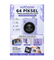 Mini Dijital Kamera 64mp 16x Digital Zoom Retro Vintage 1.4’’ekranlı Video Kamera Taşınabilir Tasarım Mavi