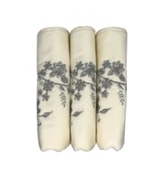 Bulteks Simli Nakışlı Kadife Desen 1 Havlu 30X50 (Ekru)