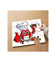 Mutlu Şef Yengeç Tasarımlı 24 Parça Ahşap Çocuk Puzzle MPK0833