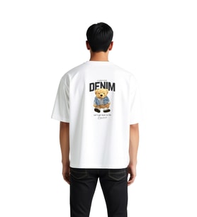 Sonsuza Dek Kot Essentials Baskılı Erkek Oversize Tişört
