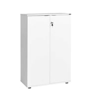 Adore Mobilya Rio 3 Raflı Kapaklı Kitaplık-Mat Lake Beyaz 72x109x34 cm (GxYxD)