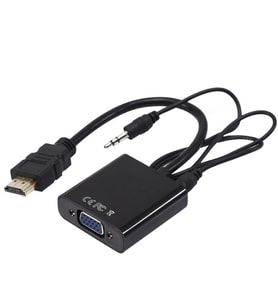 Wellhise HDMI To VGA Adaptör Sesli