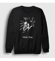 Presmono Unisex Siyah Electric Current Scientist Nikola Tesla Sweatshirt 332238tt