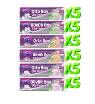 Orta ve Büyük Boy 30 Adet Büzgülü Kokulu Çöp Torbası Paketi