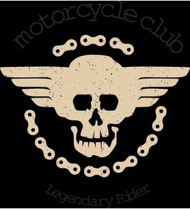 Motorcycle Club Sticker 10x10 cmRenkli Sticker
