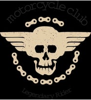 Motorcycle Club Sticker 10x10 cmRenkli Sticker