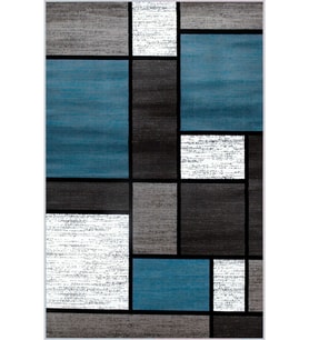 Eliana Home Baskılı, Yıkanabilir Kaymaz Taban Salon Halısı LNA0257 100x150 cm (Mavi)