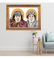 Altın Varaklı Çerçeveli Paspartulu  Tablo fty253 (Gold)