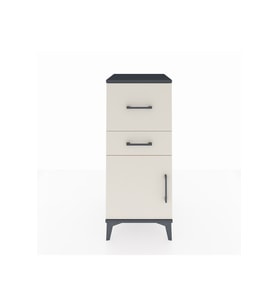 Hyperion Komodin 2 Çekmeceli Tek Kapaklı 44x44x106 Antrasit-Aytaşı