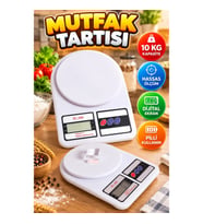 Yeni Nesil Taşınabilir Dijital Hassas Mutfak Tartısı 10 Kg Kapasiteli Mutfak Terazisi