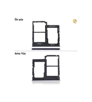 Samsung Galaxy A31 Sim İç Yuvası Çiftli ile Uyumlu Siyah Çiftli sim yuvası ikili sim tepsisi çiftli sim aparatı dual sim çekmecesi