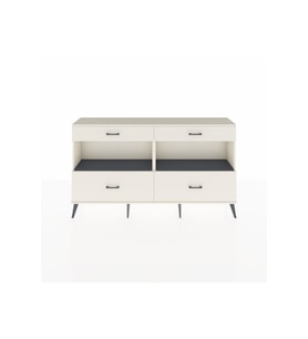Arges Konsol 2 Raflı 4 Çekmeceli  176x30x99 Aytaşı-Antrasit/Aytaşı