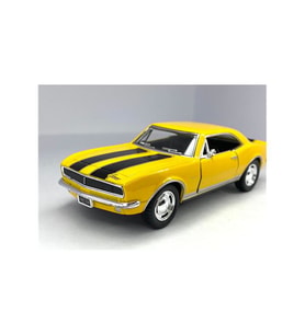 Kinsmart 1967 Chevrolet Camaro Z/28 (Şeritli) - Çek Bırak Lisanslı Model Araba, Oyuncak Araba Sarı