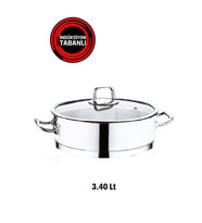 Safinox Çelik Vision 3.40 Litre 24x8 Cm İndiksiyon Karnıyarık Çelik Tencere