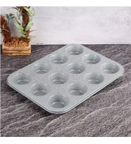 Tohana Kek Kalıbı Muffin 12 Li Granit Görünümlü 35cm THN69005 2568 (Gri)
