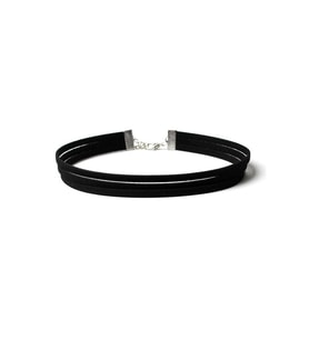 Siyah Renk Süet Kadın Choker Kolye