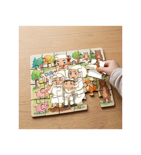 Aile Kavramı - İslam - Din Tasarımlı 24 Parça Ahşap Çocuk Puzzle MPK0911