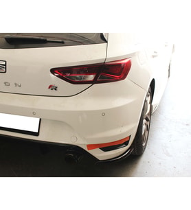 Seat Leon Mk3 Aero Tampon Sağ - Sol Flapları Parlak Siyah Plastik