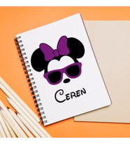 Minnie Mouse Sevgili Çift Tasarımlı Defter Kişiye Özel