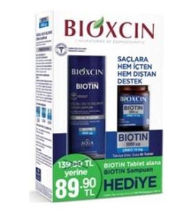 Bioxcin Biotin 5000 mg + Çinko 15 mg 60 Tablet + 300 ml Şampuan Hediyeli