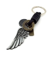 Melek Kanadı Angel Kanat Gerçek Deri Metal Anahtarlık KC045