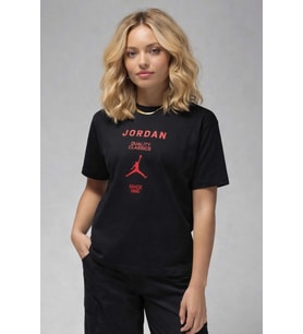 Nike Jordan Girlfriend Loose Fit Womens Tee Bol Kesim Kadın Günlük Tişört Siyah