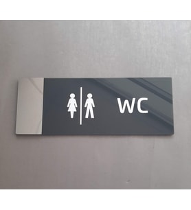 Aynalı Klasik Seri WC Yönlendirme Tabelası