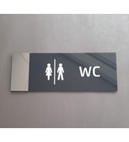 Aynalı Klasik Seri WC Yönlendirme Tabelası