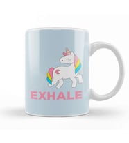 Unicorn Exhale Pastel Fart Kupa Bardak Porselen