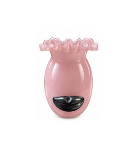 Kişiye Özel Dekoratif Cam Vazo 24 x 18 cm - Pembe