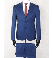 Jan Carlucci Slim Fit Sivri Yaka-Çift Yırtmaç  Parlement Drop 6 Yelekli Takım Elbise