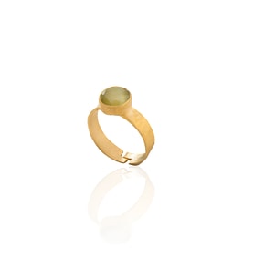 Kadir Jewellery 22 Ayar Altın Kaplama Zirkon Taşlı Kadın Minimal Yüzük