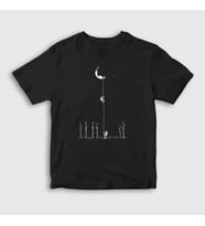 Presmono Unisex Çocuk Siyah Moon Climber Astronaut Space Astronot Uzay T-Shirt 283172tt