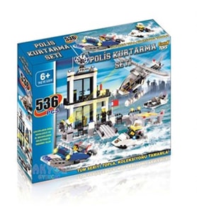 F BLOCKS 536 PARÇA LEGO POLİS KURTARMA SETİ