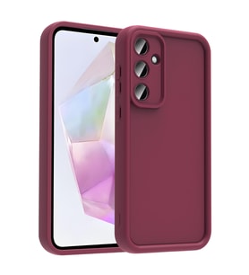 Samsung Galaxy A36 Uyumlu Kılıf Kamera Korumalı Zore Ananas Kapak (Mürdüm)