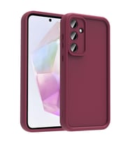 Samsung Galaxy A36 Uyumlu Kılıf Kamera Korumalı Zore Ananas Kapak (Mürdüm)