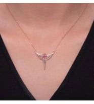 MELEK 925 AYAR GÜMÜŞ KOLYE