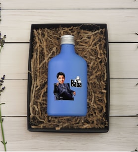BK Gift Hediye Kutulu Kişiye Özel The Baba Karikatürlü Mavi Tasarım Cam Şişede 200 ml Kolonya-2, Babaya Hediye, Babalar Günü Hediyeleri, Hediyelik Baskılı Kolonya