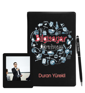 Bilgisayar Öğretmenlerine Özel Defter Kalem & Fotoğraflı İnstagram Çerçeve Hediye Seti