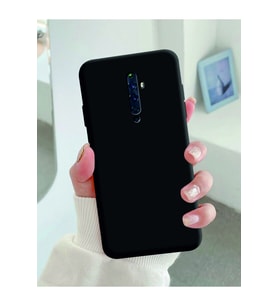Oppo Reno 2z Kılıf Kamera Korumalı Silikon Rubber Arka Kapak (Siyah)