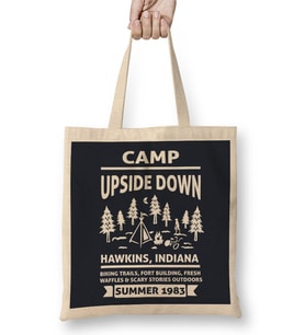 Stranger Things Camp Upside Down Indiana Bez Çanta Uzun Saplı