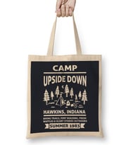 Stranger Things Camp Upside Down Indiana Bez Çanta Uzun Saplı