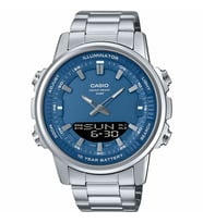 Casio AMW-880D-2A1VDF Quartz Çelik Gri Lacivert Kadran 47 mm Erkek Kol Saati