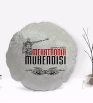 BK Gift Kişiye Özel İsimli Mekatronik Mühendisi Tasarımlı Dekoratif Kırlent Yastık-1